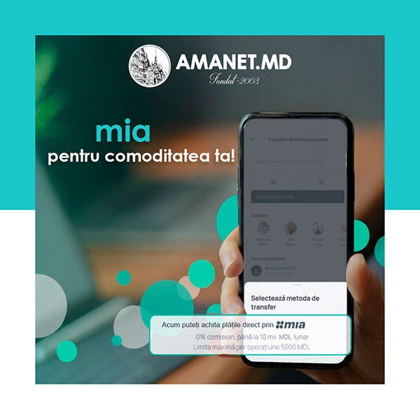 Amanet Acum puteți achita